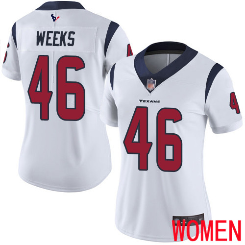 Houston Texans Limited White Women Jon Weeks Road Jersey NFL Football #46 Vapor Untouchable